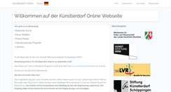 Desktop Screenshot of kuenstlerdorf-online.de